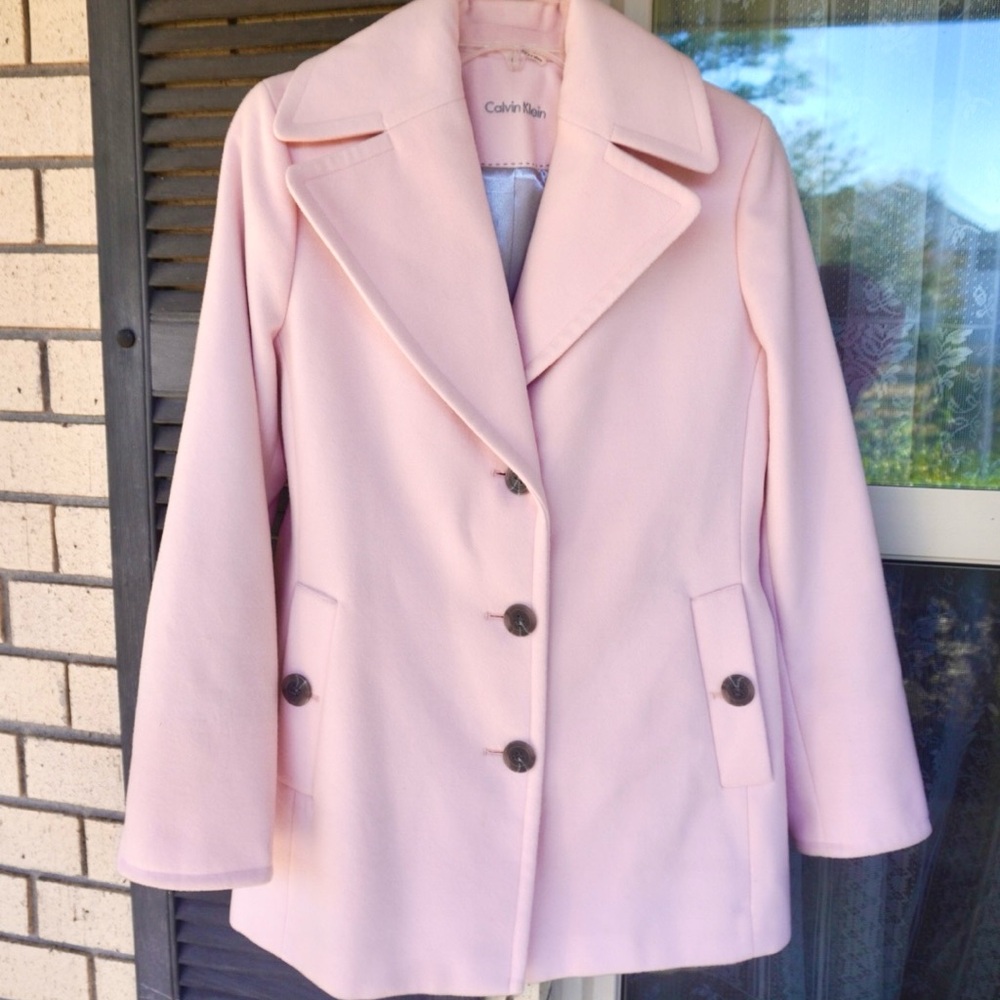 Calvin Klein Women's Pink Coat, 6 - LIKE NEW